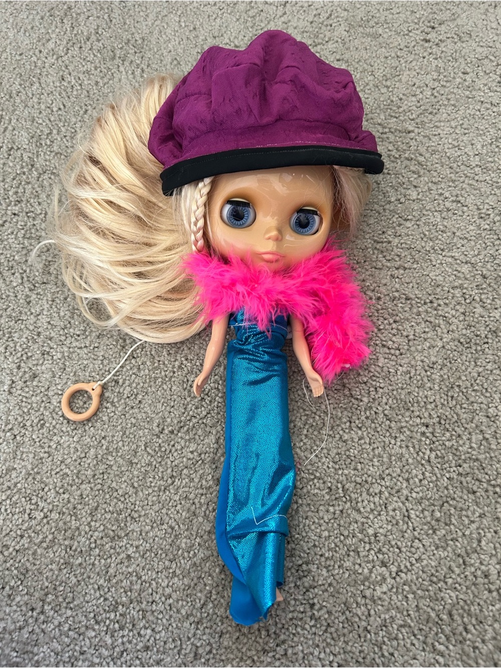 Blythe Doll with homemade clothing.